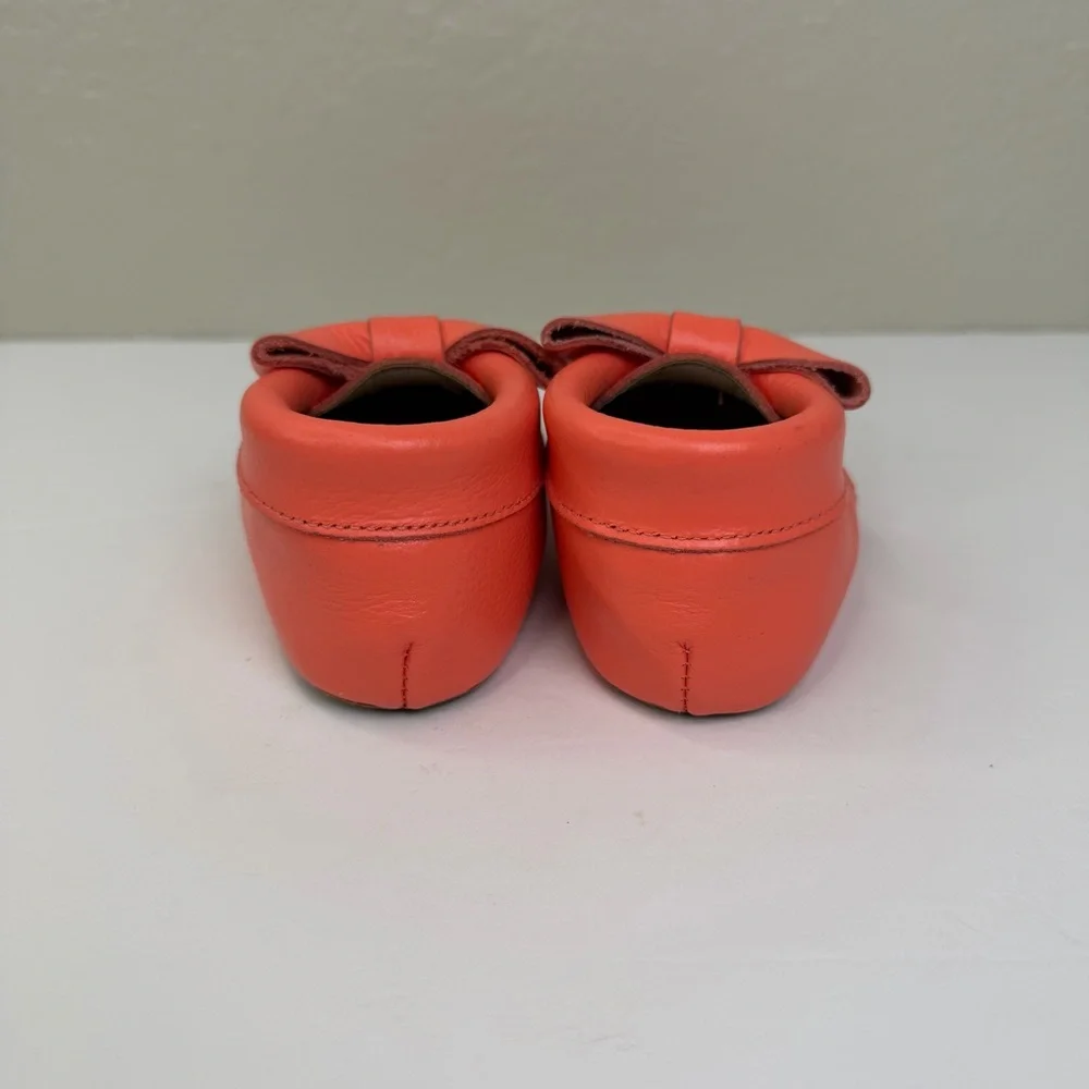 Monkey Feet Baby Leather Moccasins With Bow Shoes Size 12-18 Months